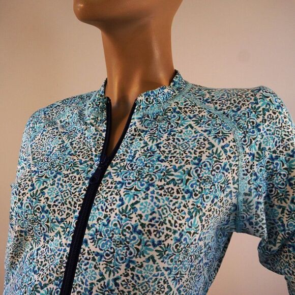 HELEN JON Sz L Beach Break Rash Guard Upf 50+ Montrose $144 Swim Shirt NWT - Picture 3 of 11